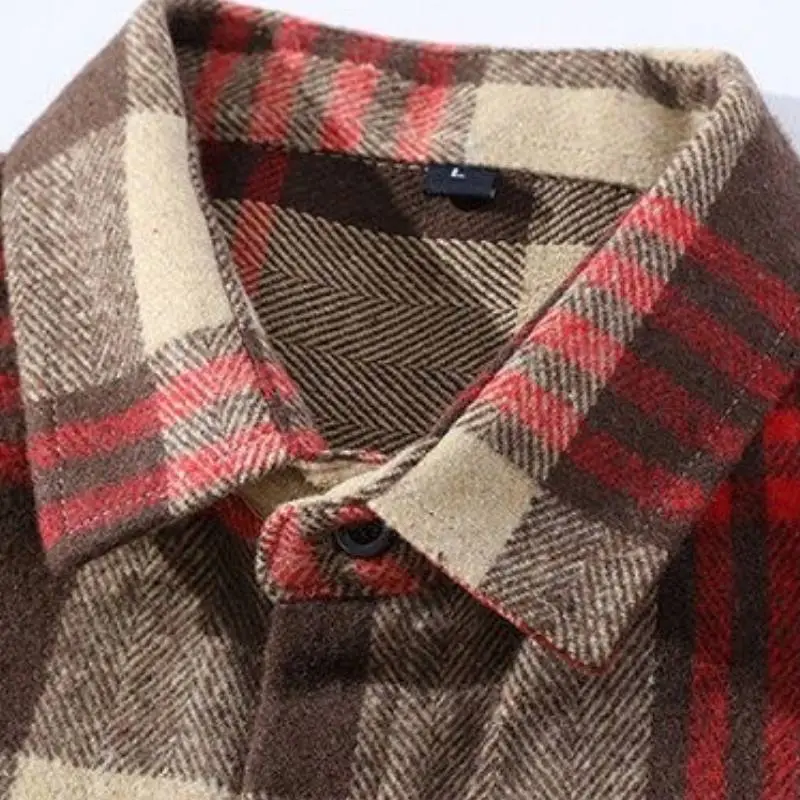 Retro Loose Cotton Blended Fabric Shirt-5