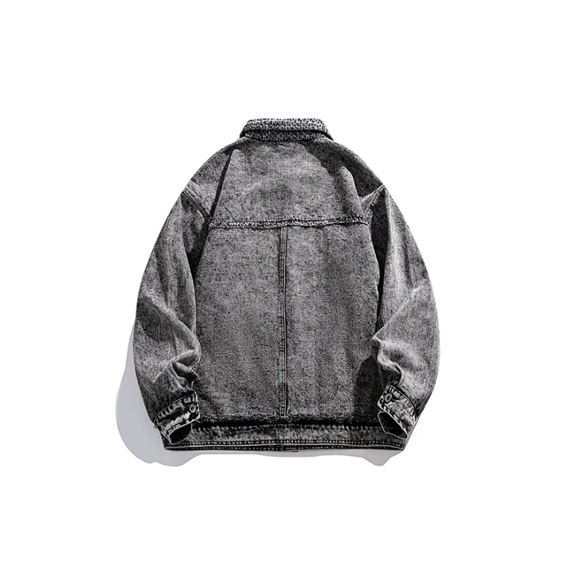 Retro Stitching Denim Jacket-1