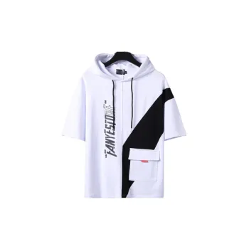 Casual Thin Design Half sleeved Stitching Sweatshirt
