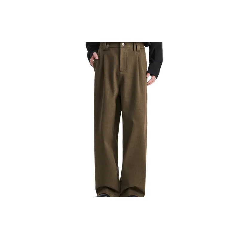 Simple Casual Blended Synthetic Fabrics Casual Pants-2