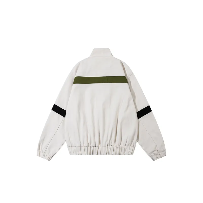 Contrast Color Stitching Multi Pocket Workwear Coach Jacket-1