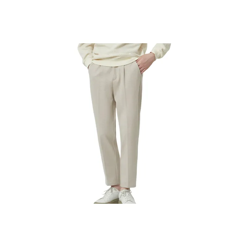 Fashionable Basics Woolen Fabric Casual Pants-0