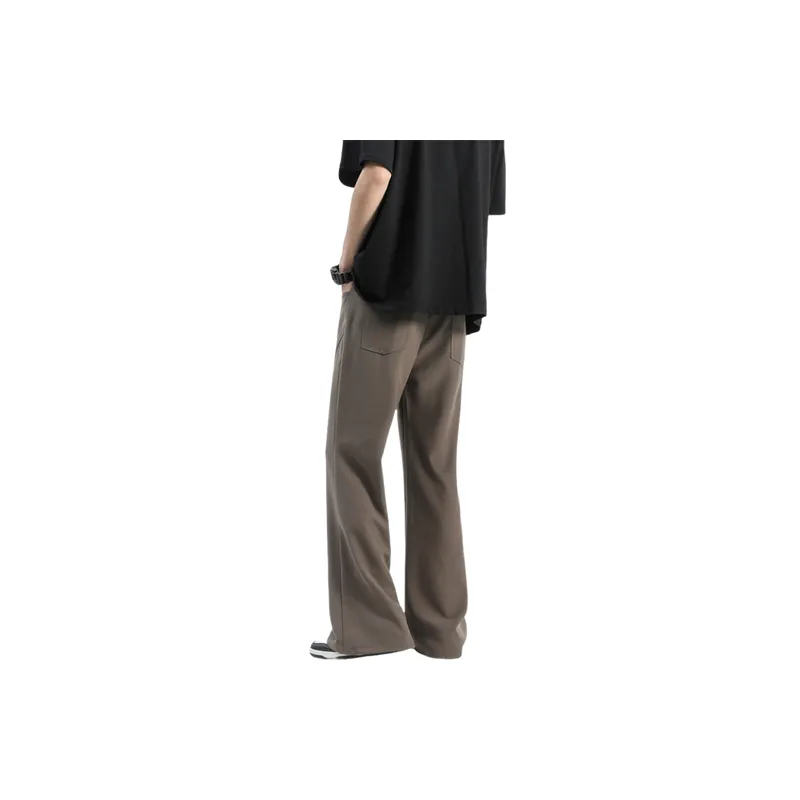 Casual Loose Blended Synthetic Fabrics Suit Trousers-5