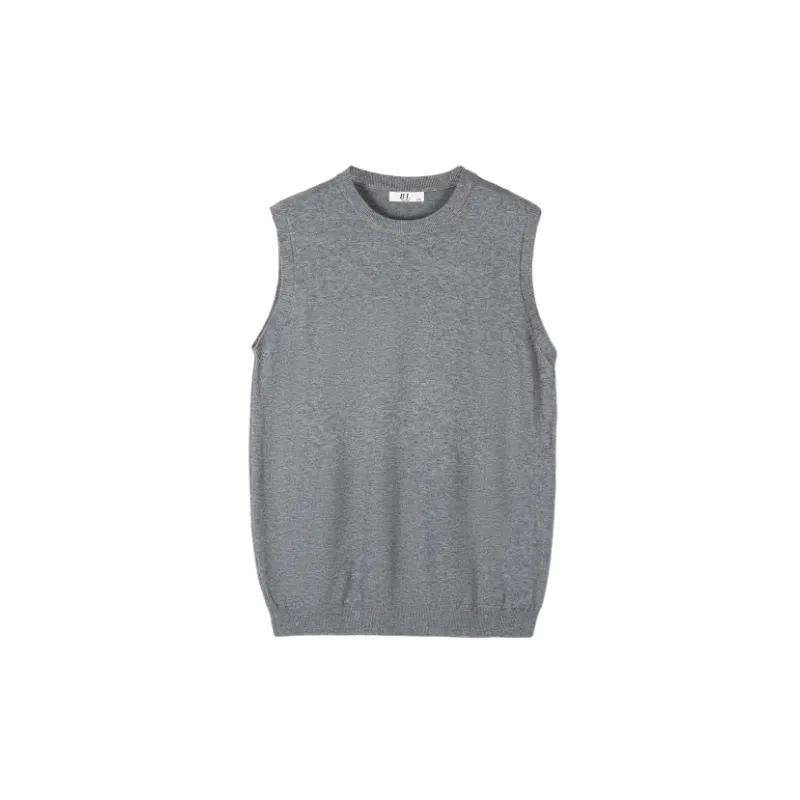 Casual Loose Cotton Blended Fabric Vest-0