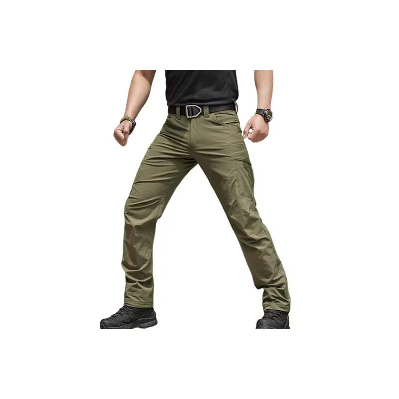 Fashionable Loose Polyester Cargo Pants-1