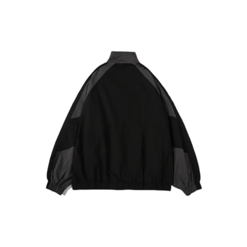 New Style Retro Contrast Color Stitching Collar Trendy Brand Jacket-1