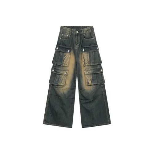 Retro Distressed Work Jeans