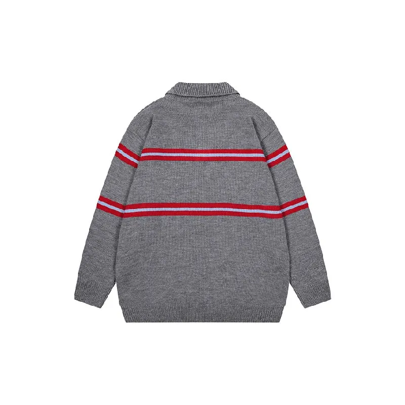 Retro Fashion Blended Synthetic Fabrics Sweater-3