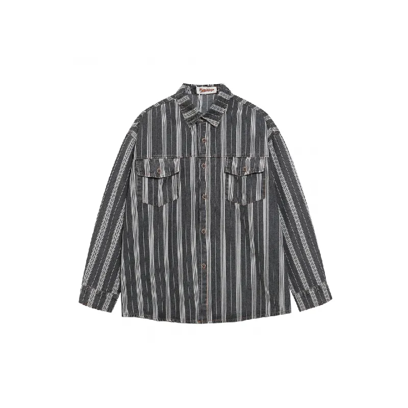 Retro Washed Long Sleeve Shirt-0
