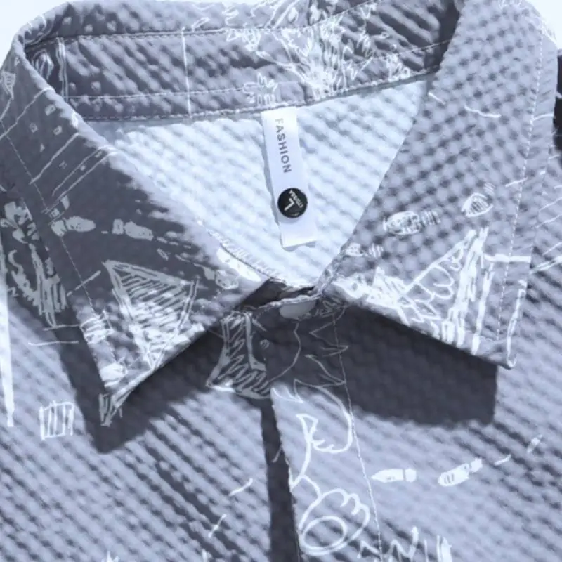 Five Point Sleeve Shirt And Pants Large Size Set-4