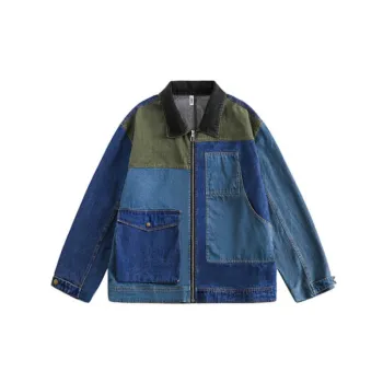 Water Splicing Denim Jacket