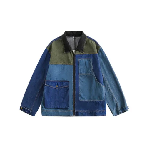 Water Splicing Denim Jacket