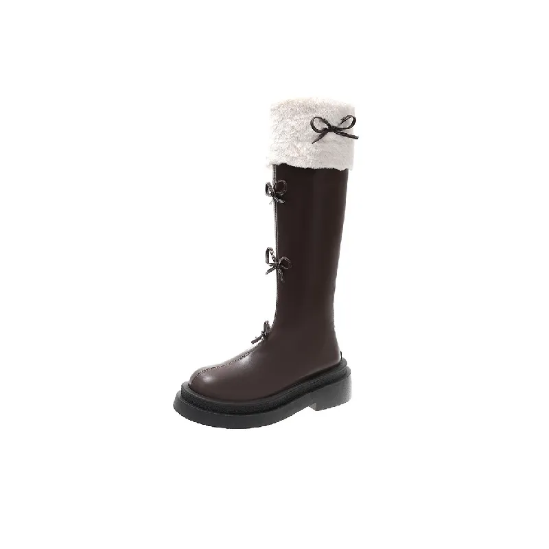 Retro Fashionable Warming Knee High Boots-3