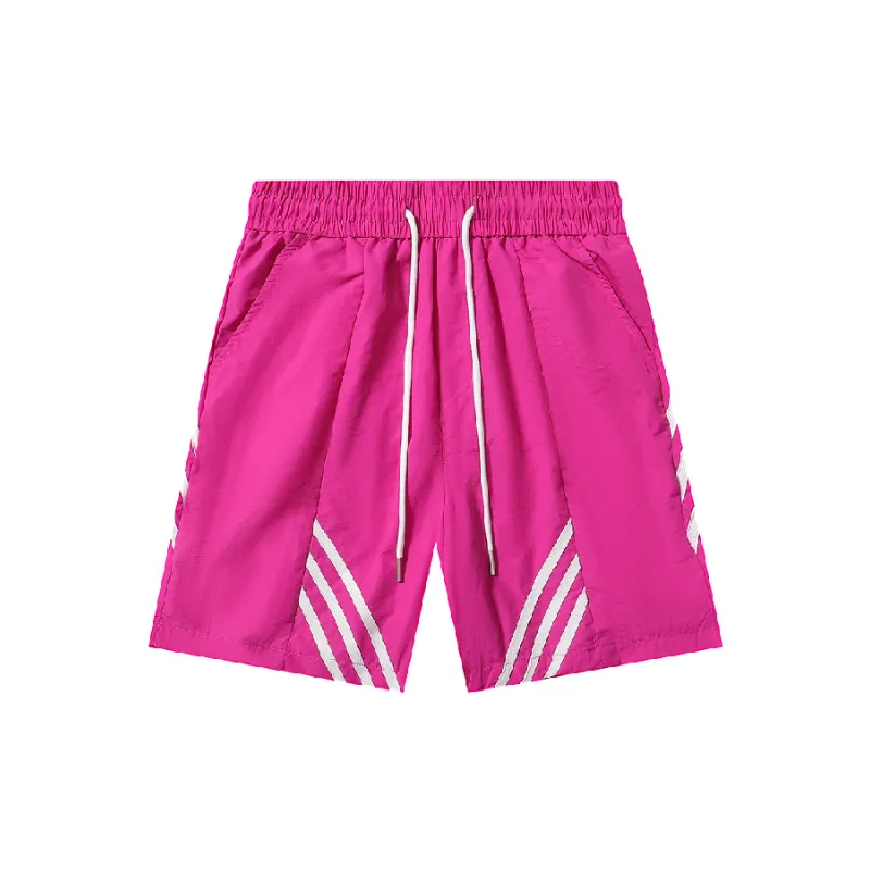 Fashionable Striped Blended Synthetic Fabrics Casual Shorts-0