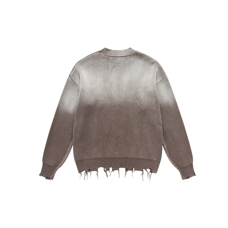 Retro Fashion Washed Sweater-1
