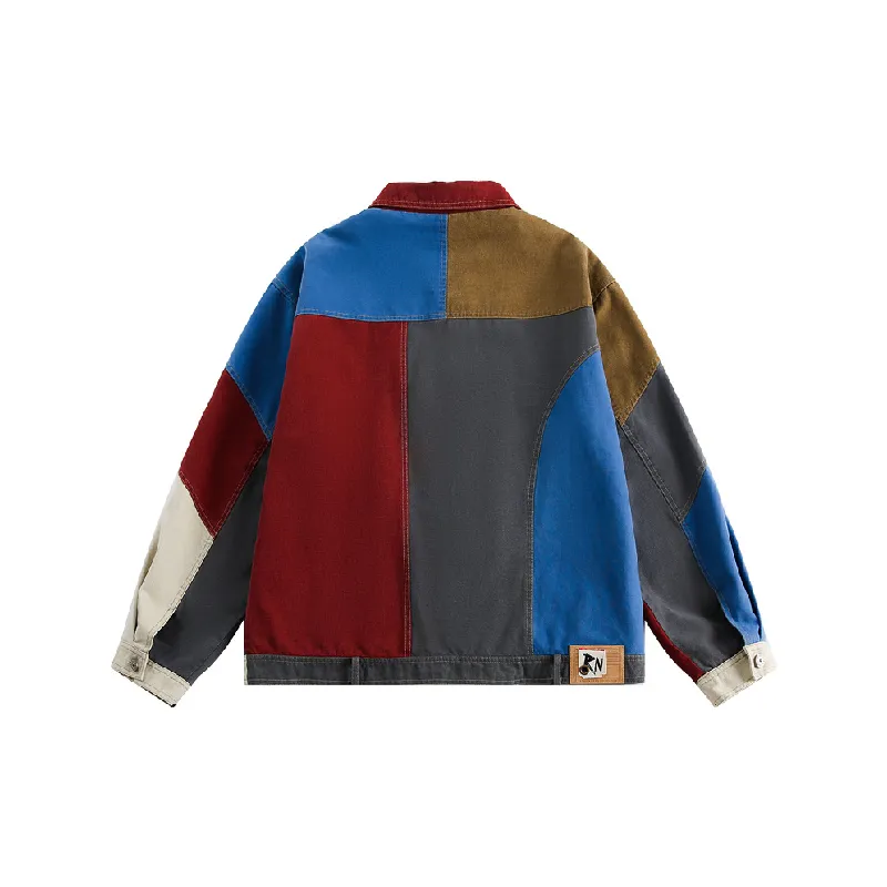 Retro Contrast Color Jacket-1