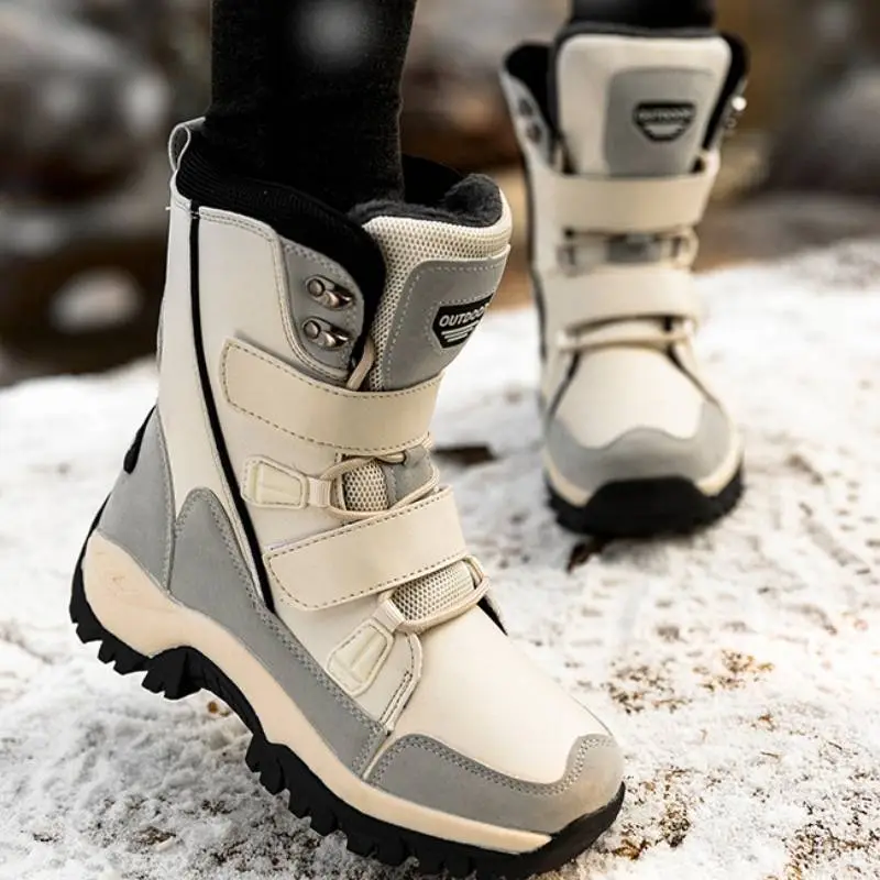 Leather Waterproof Warm Snow Boots-7