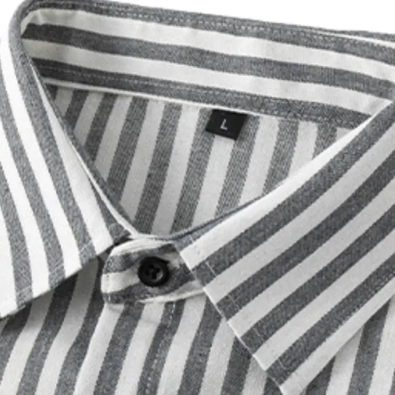 Casual Striped Corduroy Shirt-2