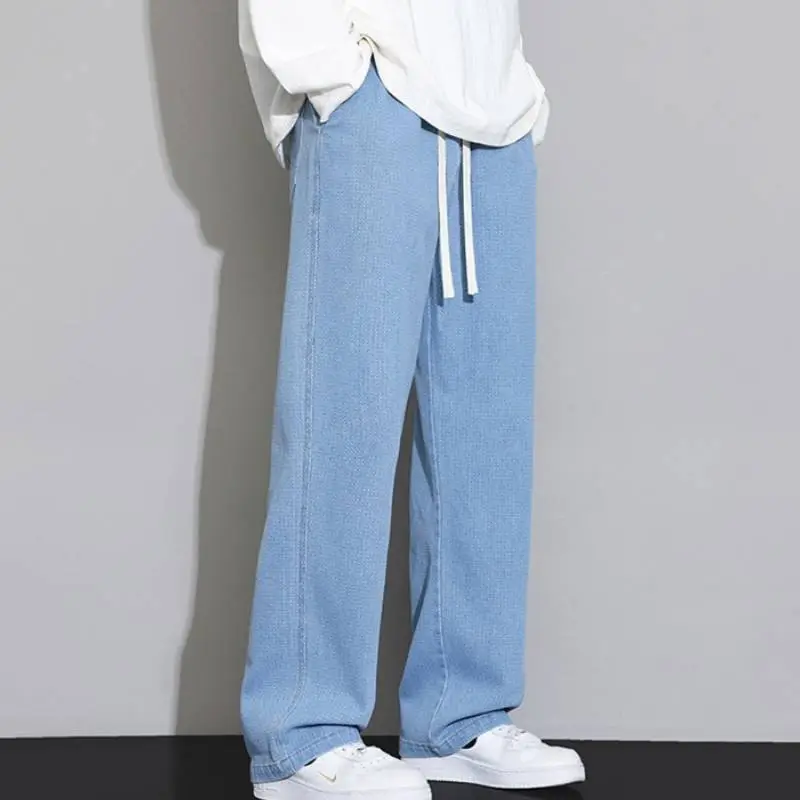 Fashionable Simple Loose Jeans-7