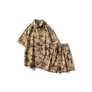 Casual Loose Blended Synthetic Fabrics Shirt Suit