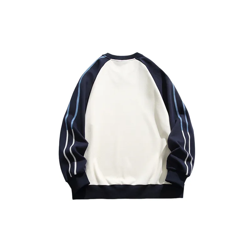 Trendy Color block Printed Pattern Round Neck Sweatshirt-1
