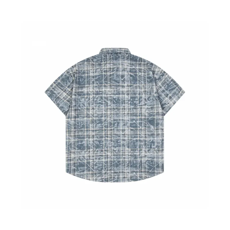Retro Plaid Denim Shirt-1