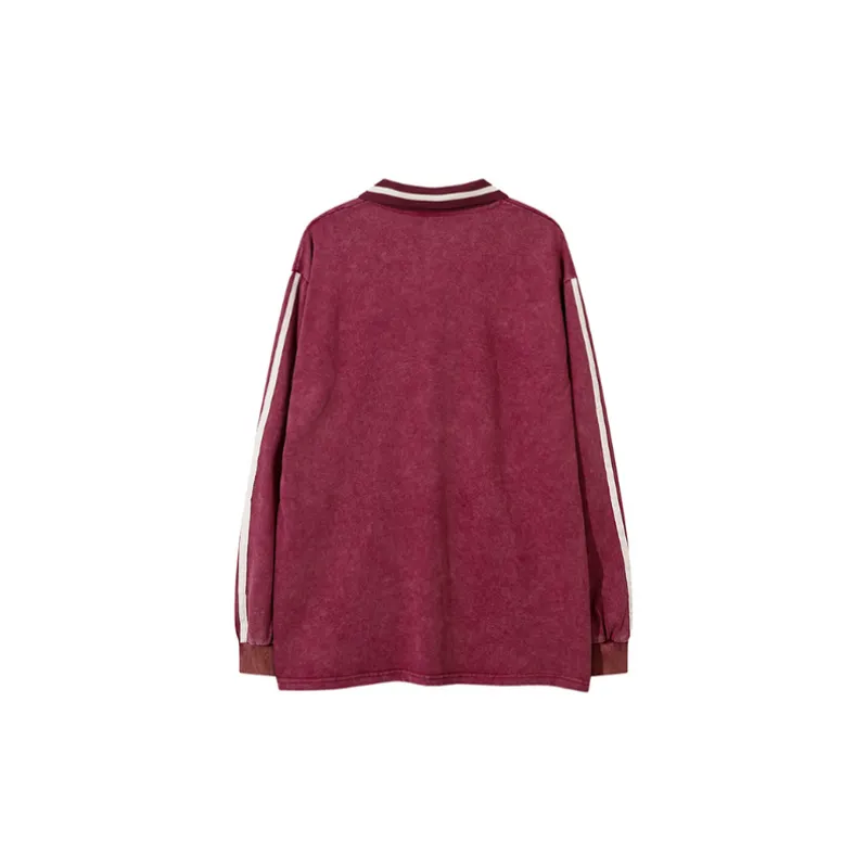 Retro Washed Embroidery Polo-1