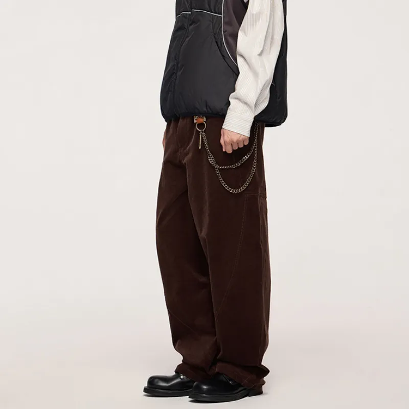 Retro Loose Corduroy Cargo Pants-3