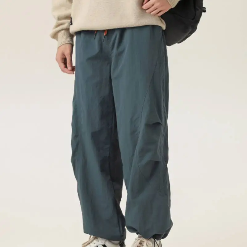 Casual Loose Blended Synthetic Fabrics Cargo Pants-10