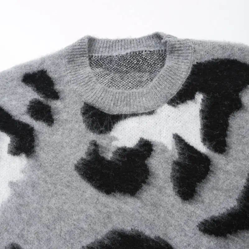 Simple Loose Knitted Fabric Sweater-2