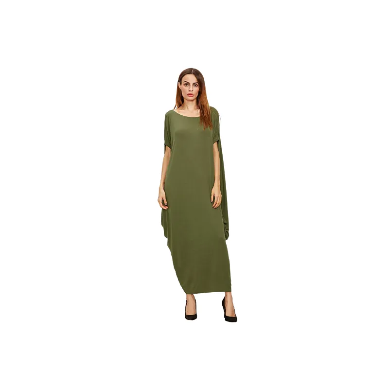 Casual Plicated Polyester Dress Women-0