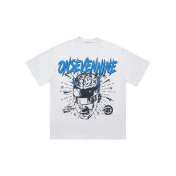 Letter Print Loose Cotton T Shirt