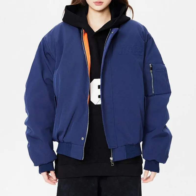 Loose Zipper Baseball Jersey-8