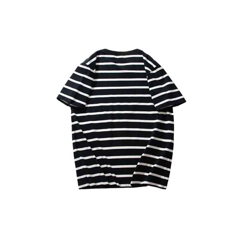 Casual Striped Cotton T-Shirt-5