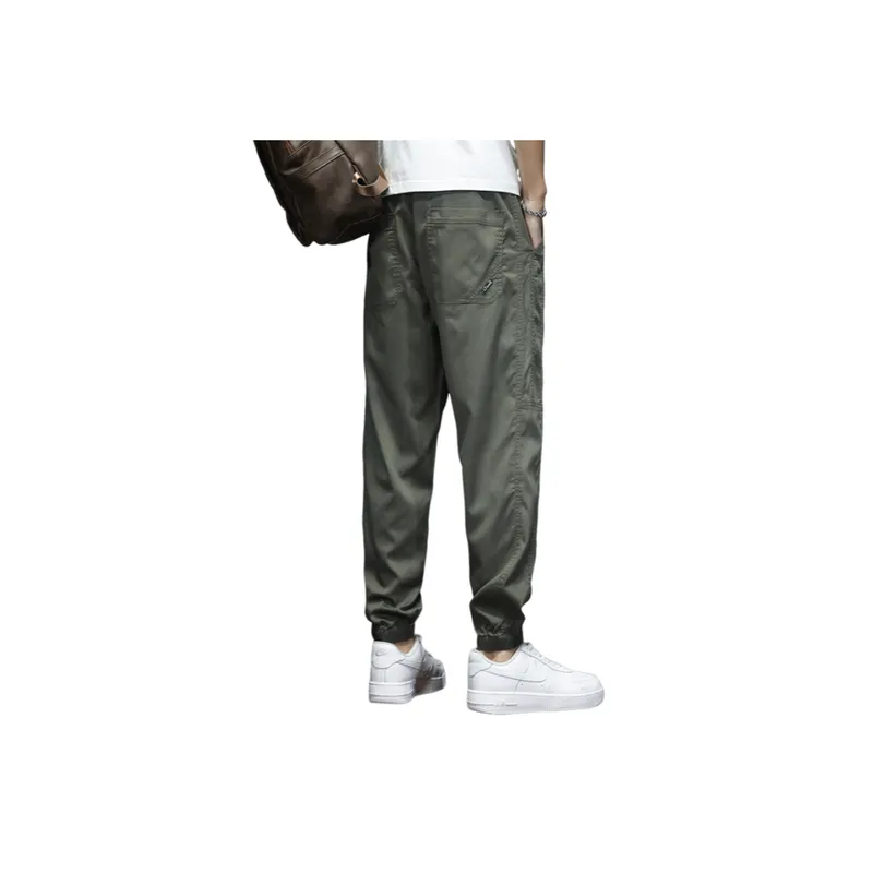 Solid Color Simple Multi color Stretch Casual Pants-6