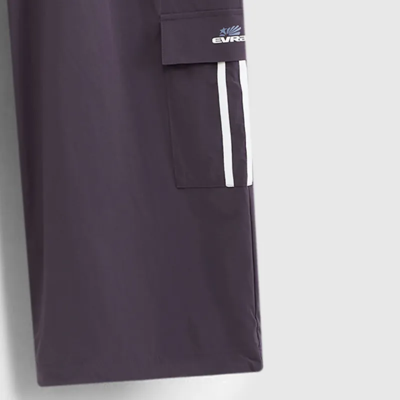 Retro Contrast Color Nylon Casual Pants-4