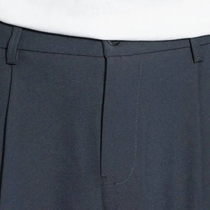 Simple Funky Blended Synthetic Fabrics Suit Trousers-7