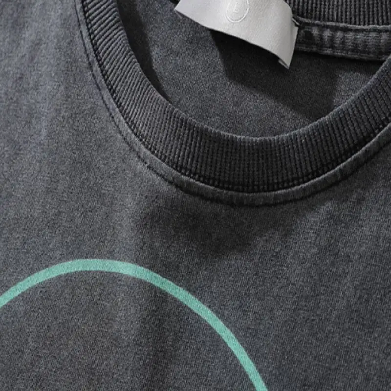 Simple Loose Cotton T Shirt-4