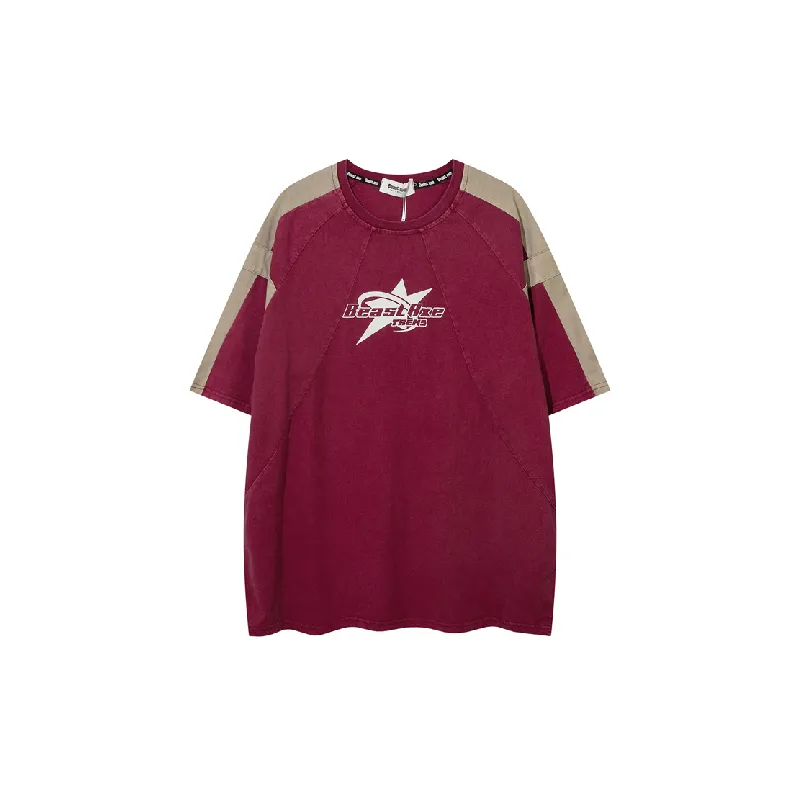 Fashion Contrast Color 100% Cotton T Shirt Unisex-4