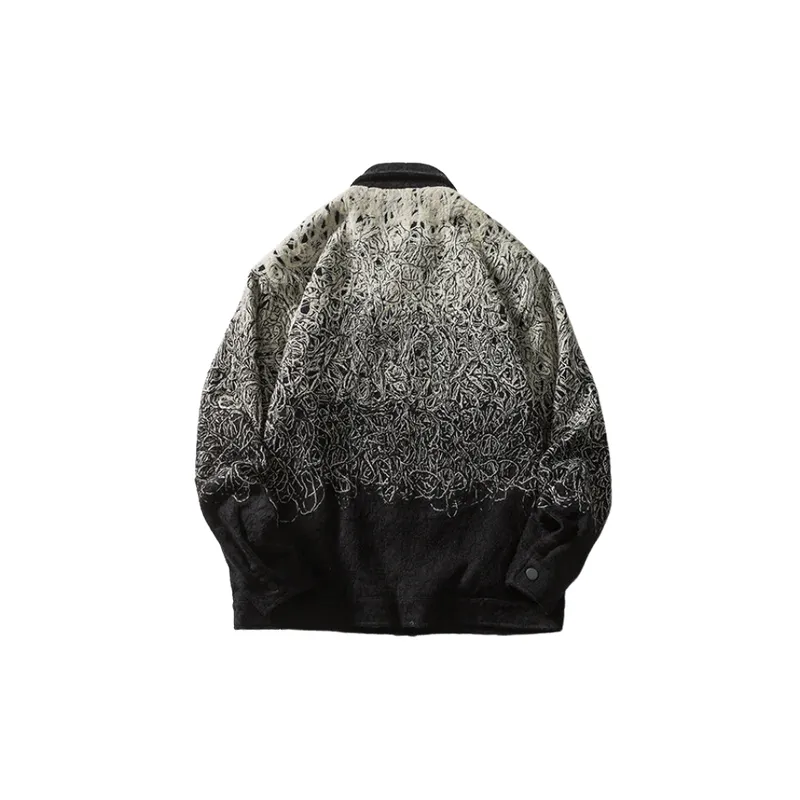 Campus Gradient Loose Fashion Casual Jacket-1