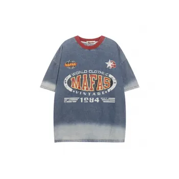 Retro Loose Washed Denim T Shirt