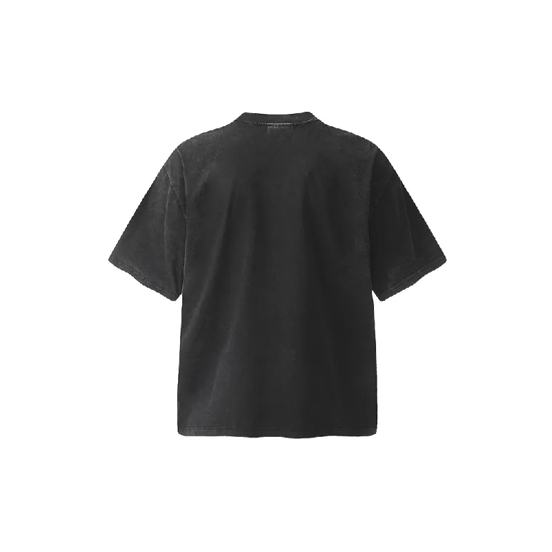 Distress Washed Cotton T Shirt-1