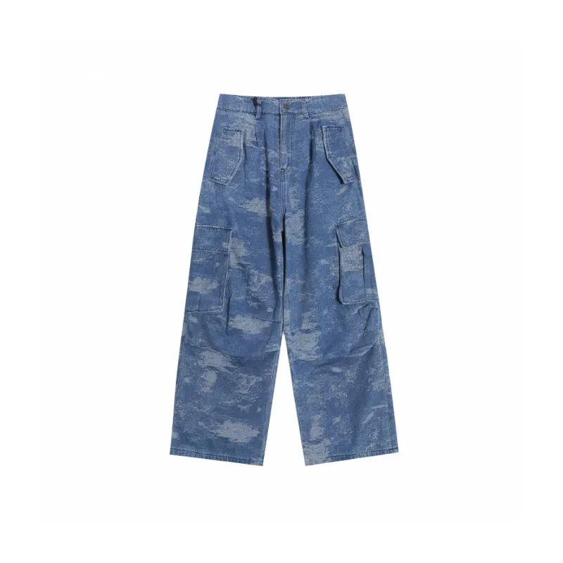Retro Hand Distressed Jeans-2