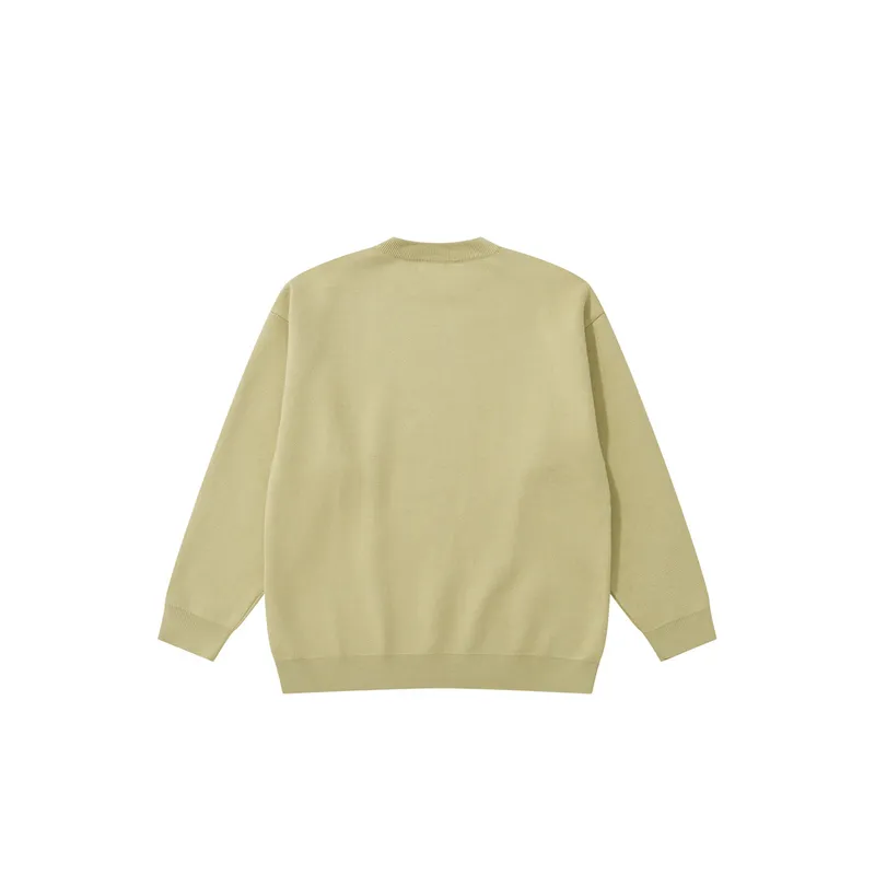 Vintage Figure Jacquard High Street Hip Hop Loose Sweater-5