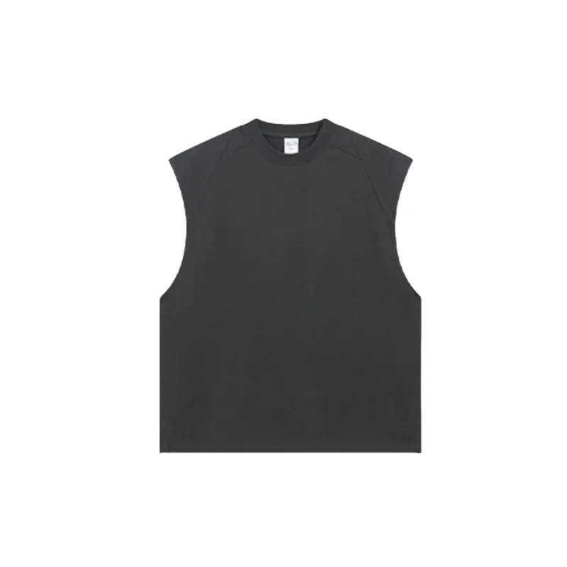 Plain Loose 100% Cotton Vest-10