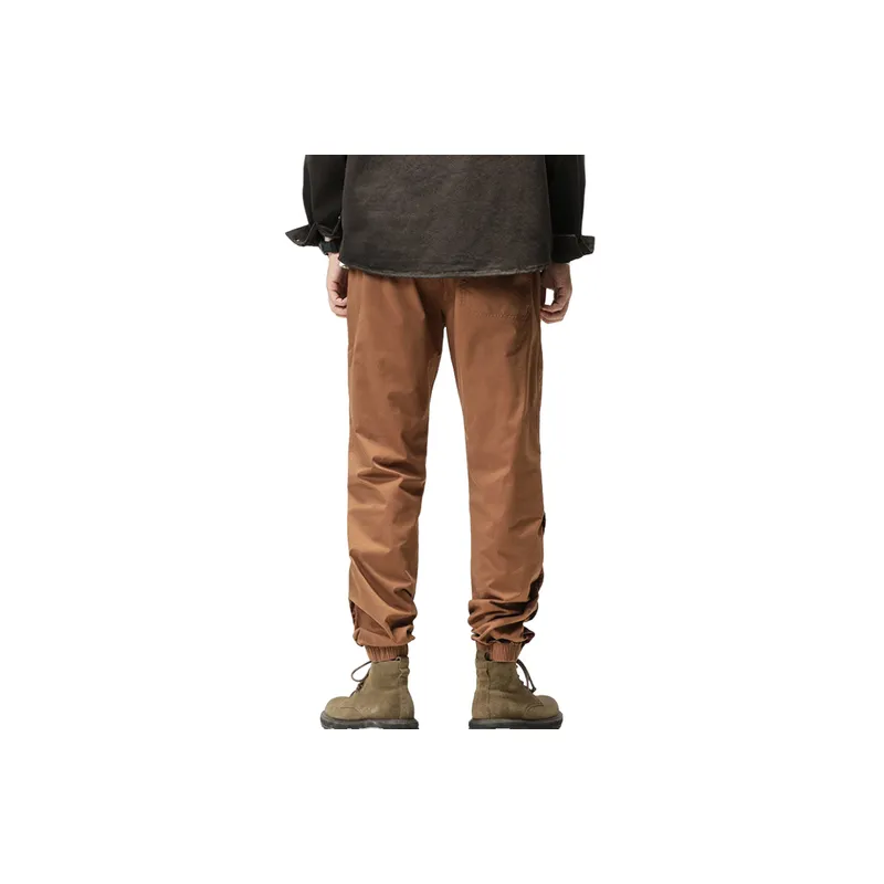 Fashionable Loose Cotton Cargo Pants-7