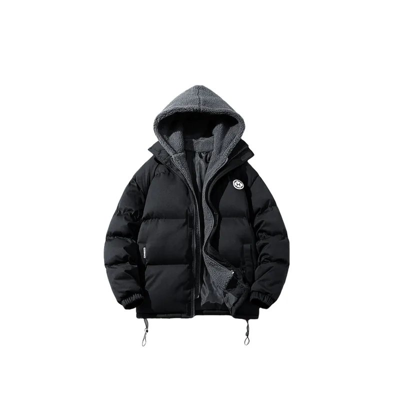 Cross border Lamb Wool Fleece lined Thickened Casual Cotton padded Jacket-6