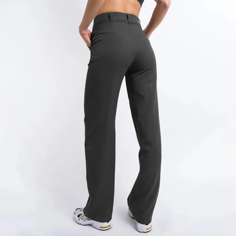 Fashionable Simple Polyester Casual Pants Women-1