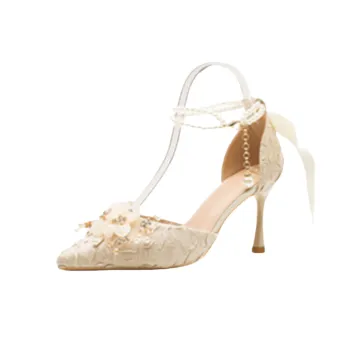 Fashionable Pearls High Heels