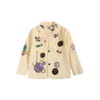 Cute Embroidery Business Suit
